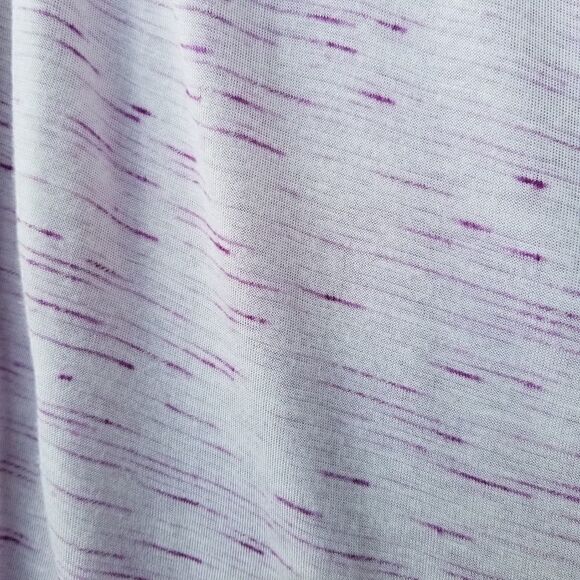 Decree Size XL High Low Hem Purple White Blouse - Picture 7 of 8